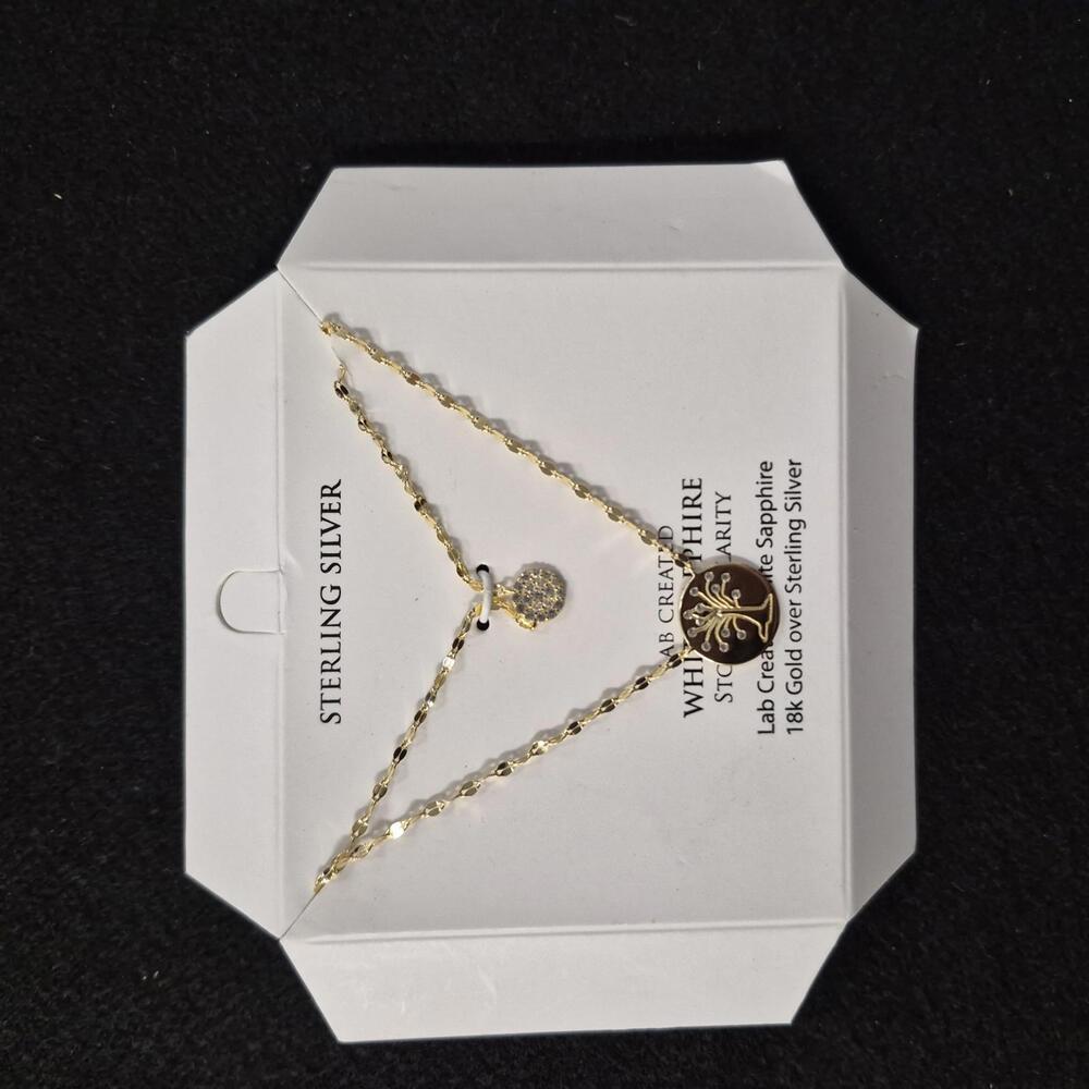 2-piece Pendant Necklace in 14k Gold-Plated Sterling Silver